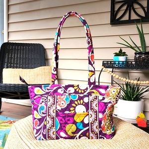 Vera Bradley Plum Crazy Retired Pattern Little Mandy Shoulder Bag